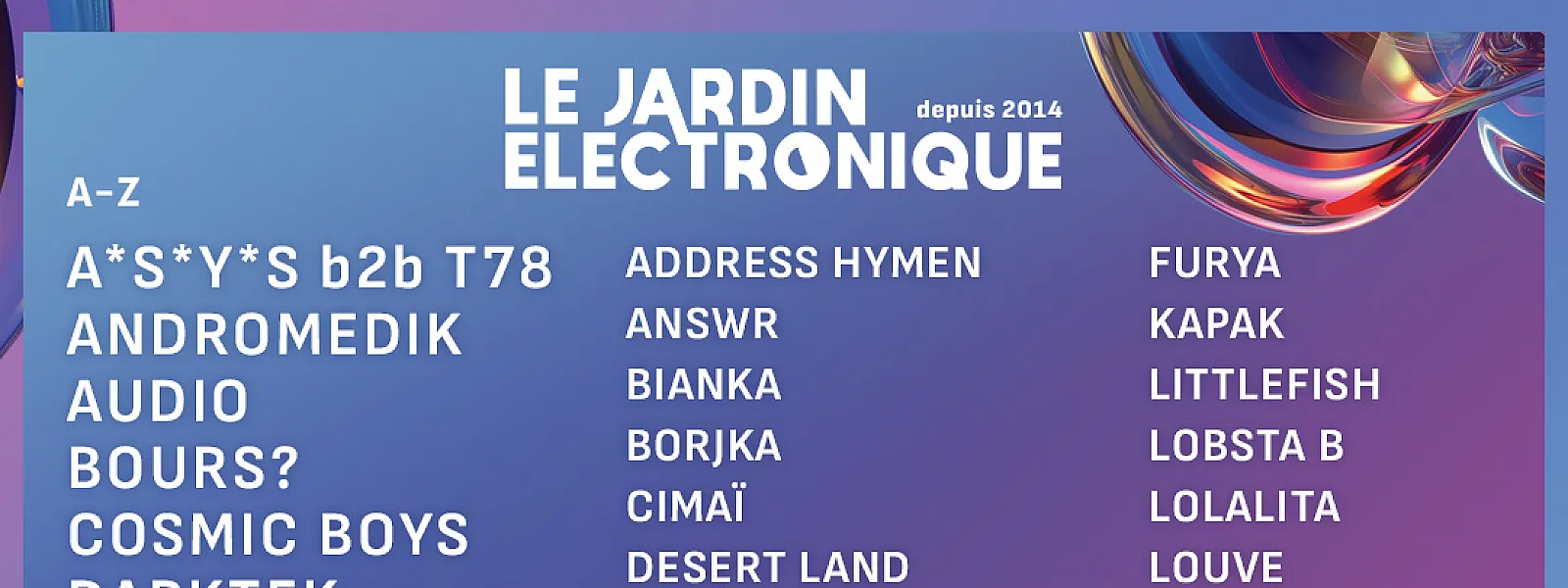 Le Jardin Électronique 2024