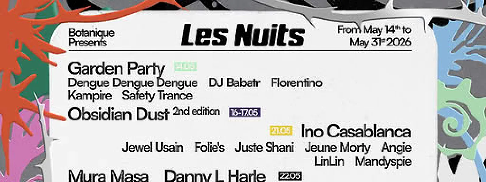 Les Nuits du Botanique 2026