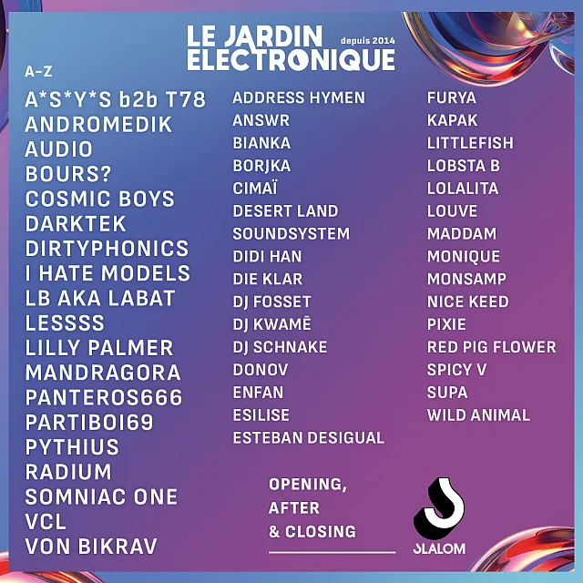 Le Jardin Électronique 2024
